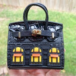 Black and Yellow Mini Bag Charm